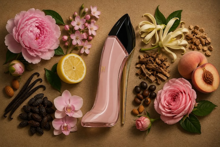 Carolina Herrera Good Girl Blush EDP in powder pink stiletto bottle