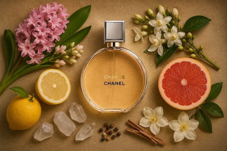 Chanel Chance Eau de Parfum in round cylindrical bottle