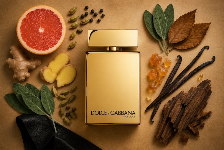 Dolce and Gabbana The One for Men Gold Eau de Parfum Intense in gold lacquered bottle