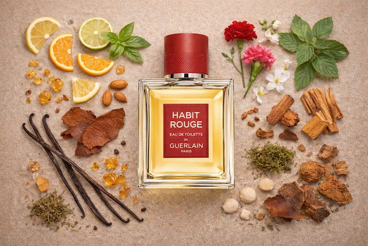 Guerlain Habit Rouge Eau de Toilette bottle