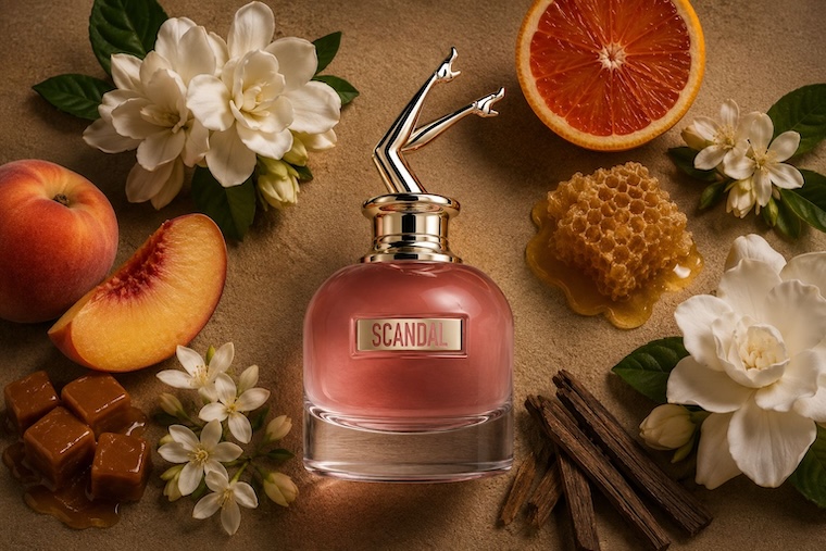 Jean Paul Gaultier Scandal Pour Femme EDP in golden legs-shaped bottle