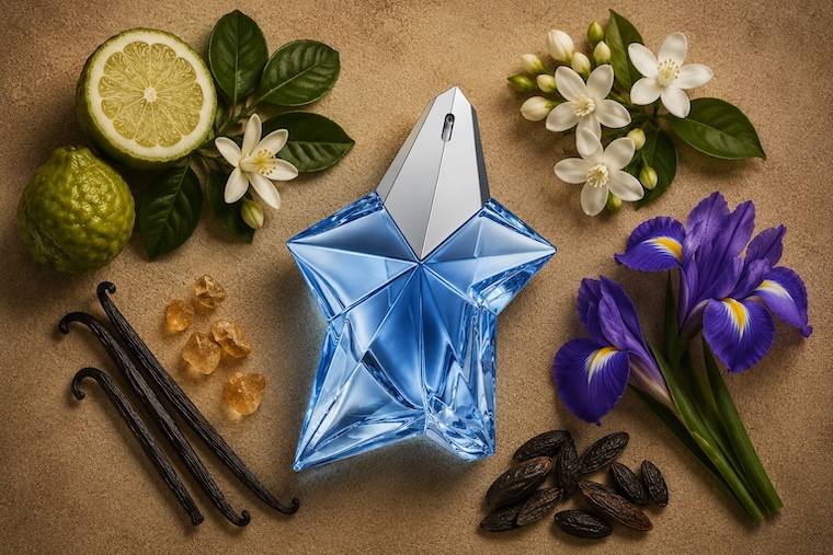 Mugler Angel Eau de Parfum in iconic blue star-shaped bottle