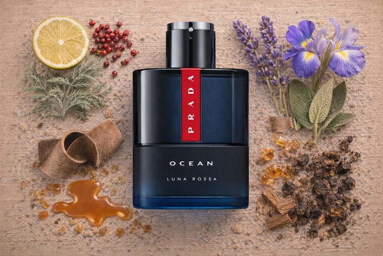 Prada Luna Rossa Ocean Eau de Parfum bottle
